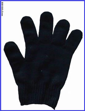 cotton knitted gloves black color