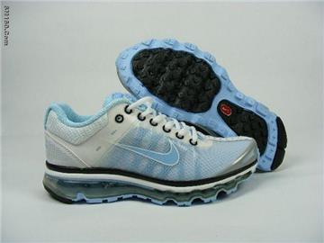 nike women shoes airmax 2009 white and blue--free shipping