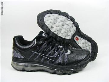 Nike airmax 2009 men shoes black and silver---free shipping