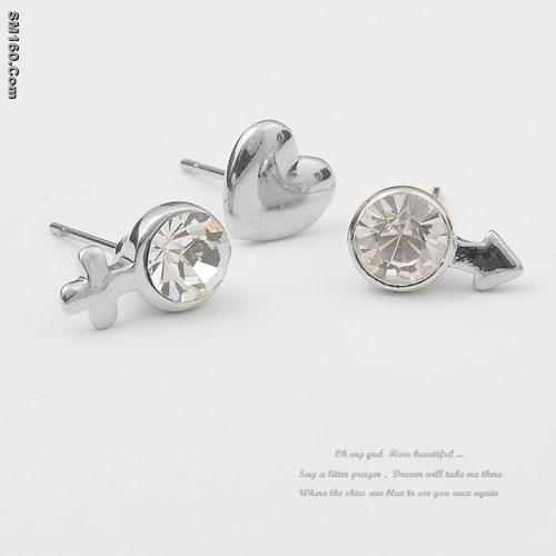 Love my Choice Symbols of men and women Korean heart-shaped three-piec