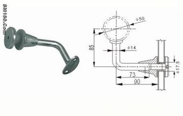 providing  stainless steel glass bracket yd-8007