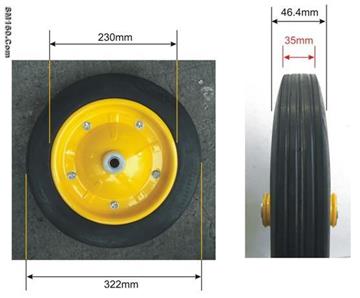 Solid rubber wheel 13