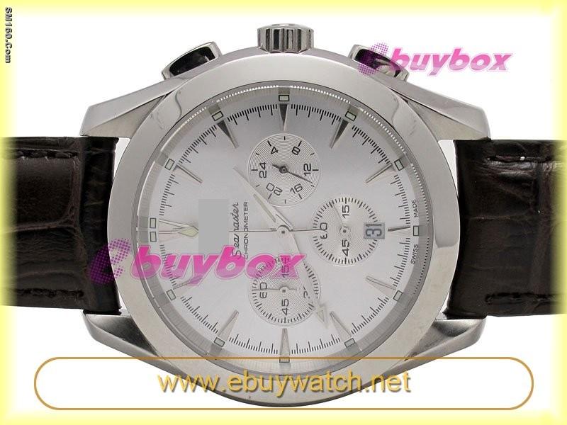 Clearance Watches Omega De Ville Men Chronograph Automatic Silver Dial
