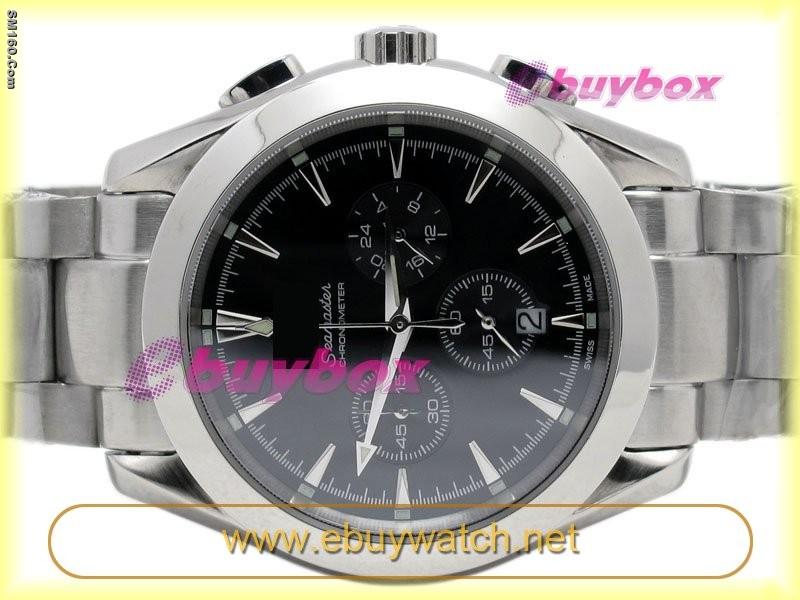 Coupons Watches Omega De Ville Men Chronograph Automatic with Black Di