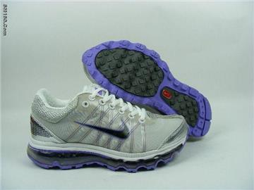 NK women shoes airmax 2009 grey and purple--free shipping