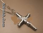 Men's titanium steel cross necklace