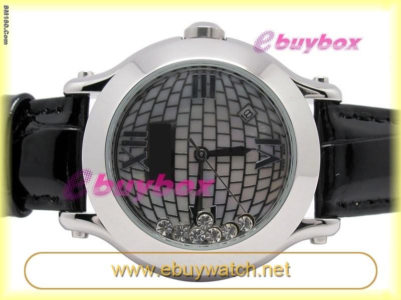 Happy Sport Men's Chronograph Automatic with White Grilled Dial Genuin