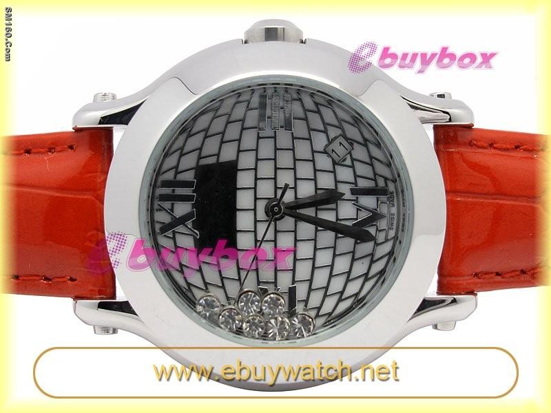 Happy Sport Men's Chronograph Automatic with White Grilled Dial Genuin