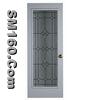 decrated glass door
