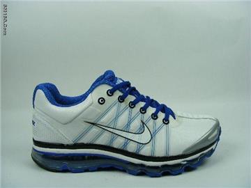 Nike airmax 2009 men shoes white and blue---free shipping
