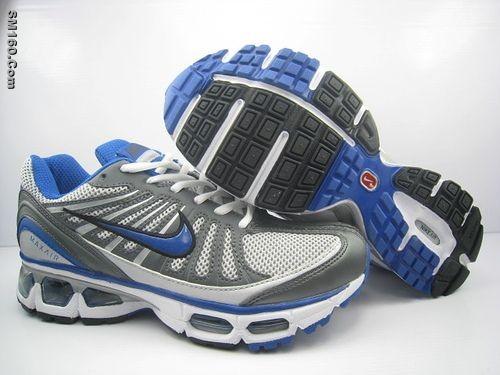Mens Nike airmax 10k shoes grey and blue---free shipping