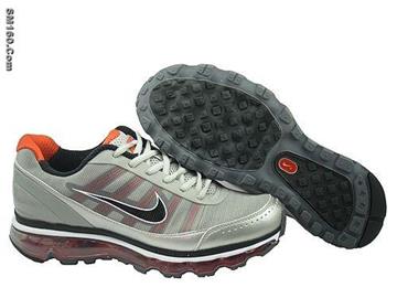 Mens Nike airmax 2009 shoes grey and red--free shipping