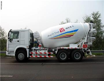 Truck-mounted concrete mixer 