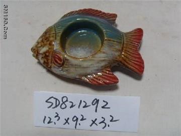 Christmas Craft Ceramic Fish candlesticks,Cheap price