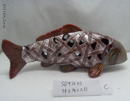 Christmas Craft Ceramic grass carp,Cheap price