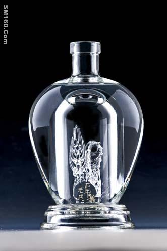 hand made glass bottle