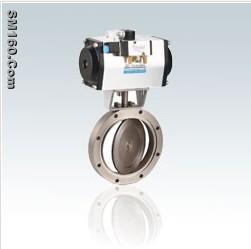 Pneumatic high vacuum butterfly valve back in transition