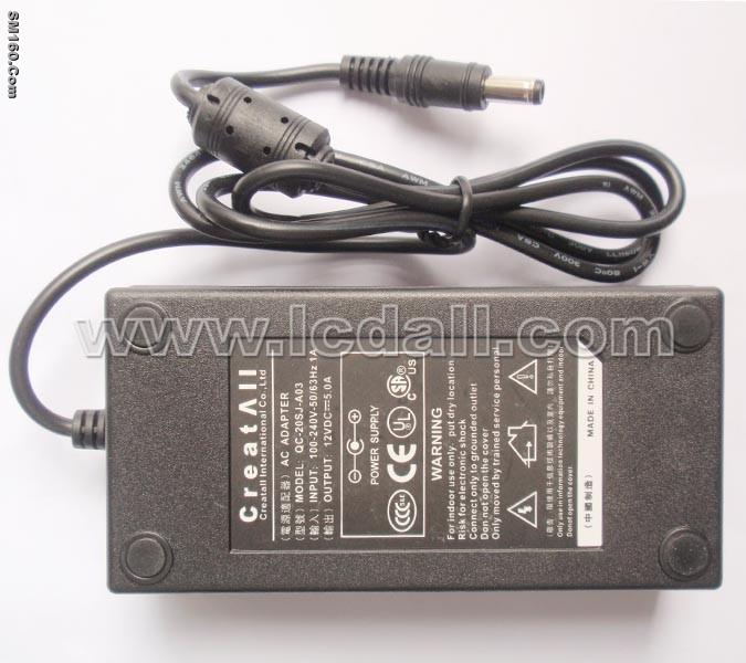12V 5A AC Adapter Power Supply LCD Monitor