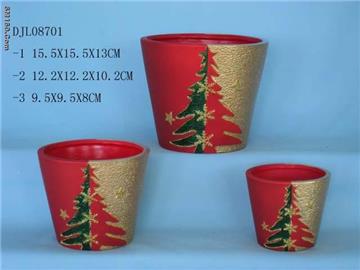 christmas gift ceramic cute flower pot1