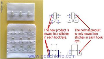 Supply New design hook and eye tape 4-stitch,1/2