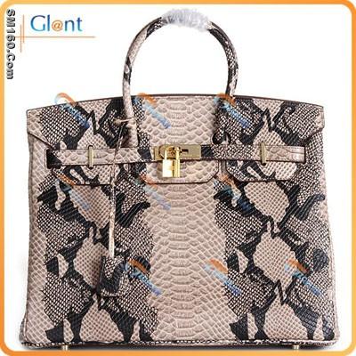 Hermes Python Veins Birkin 35CM Bag Apricot Coffee 1041