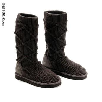 ugg chocolate classic argyle knit boots 5879