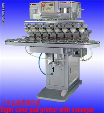 Pneumatic 8-color pad printer with Shuttle