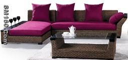 offer high quality seagrass rattan sofa set
