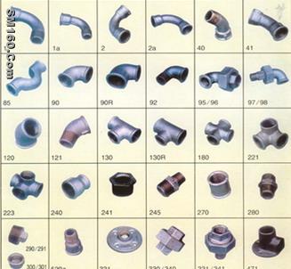 Malleable cast iron pipe fittings