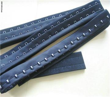 1mm 3/4'' 2 rows uncut bra hook and eye tape
