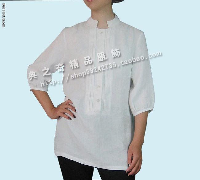 Pure white , linen, loose, long shirt