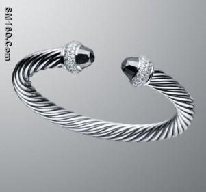 David Yurman 7mm Hemetatie Silver Ice Cable Bracelet