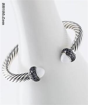 David Yurman 7mm Black White Cable Candy Bracelet