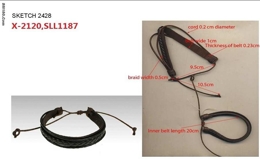 Fashion leather bracelet  SLL1187