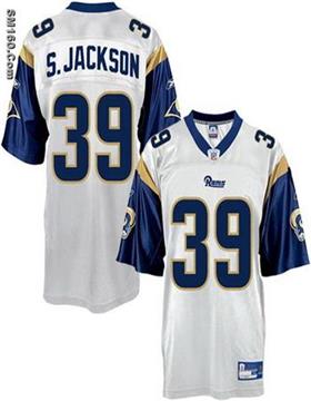St Louis Rams 39 Jackson white jerseys