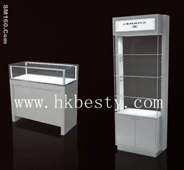 White Jewelry counter and cabinet showcases with LED light 