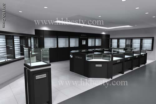 jewelry kiosk display showcase with display counter cabinet and tower 