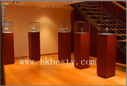 Design and make jewelry display tower case showcase 