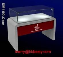 Acrylic jewelry display case showcase with LED as store furniture