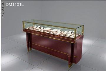 Long style wooden jewelry display counter showcase