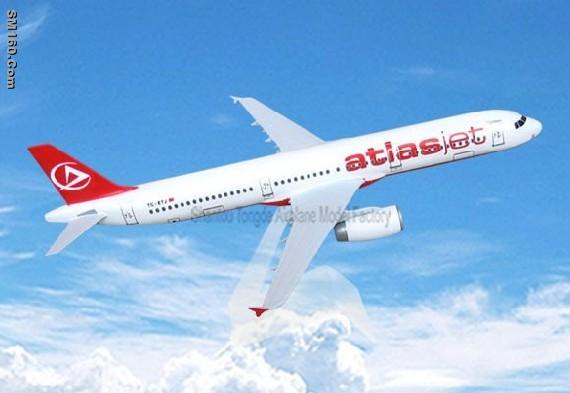 A321 Atiasjet ABS Plastic made by machine 22cm plane model