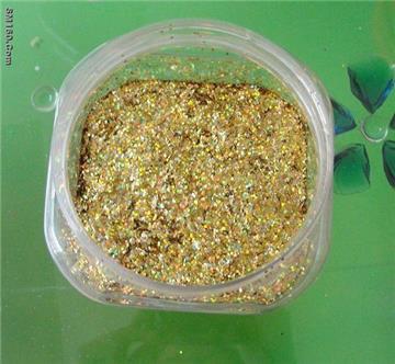 gold hexagon high temperature colorful decoration glitter powder