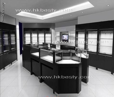 3D jewelry display kiosk,jewelry store layout
