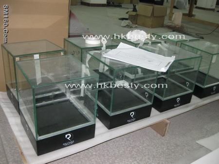 glass counter top display case for jewellery watch and diamond display