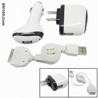 iphone 3in1charger,ipod 3 in1 charger,Mobile charger,USB adappter