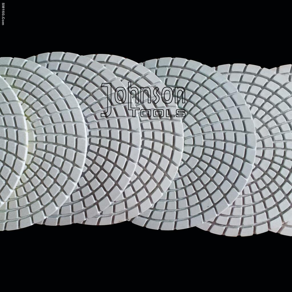 100mm diamond wet white polishing pad