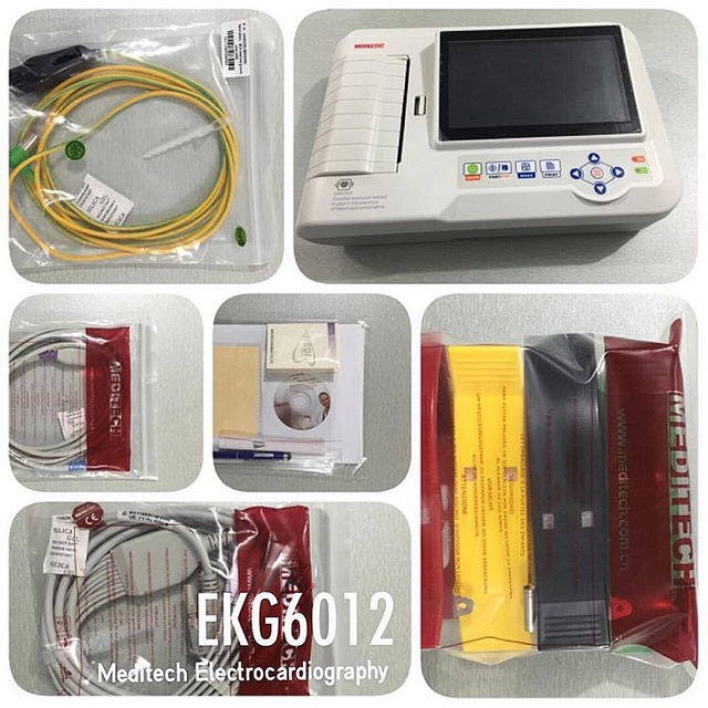 Portable ECG Machine Electrocardiograph with Ce Certificate-Meditech 6012EKG