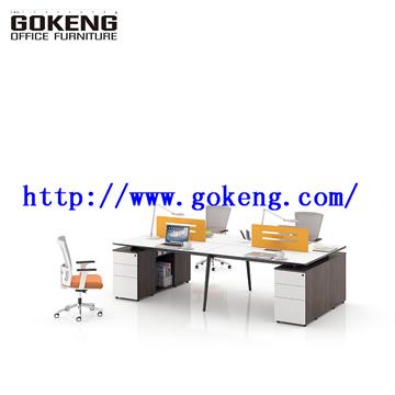 GOKENG High Standard Modern 4 Seat Office Workstation Cubicle Desk Office Workstation Partition with Reasonable Price