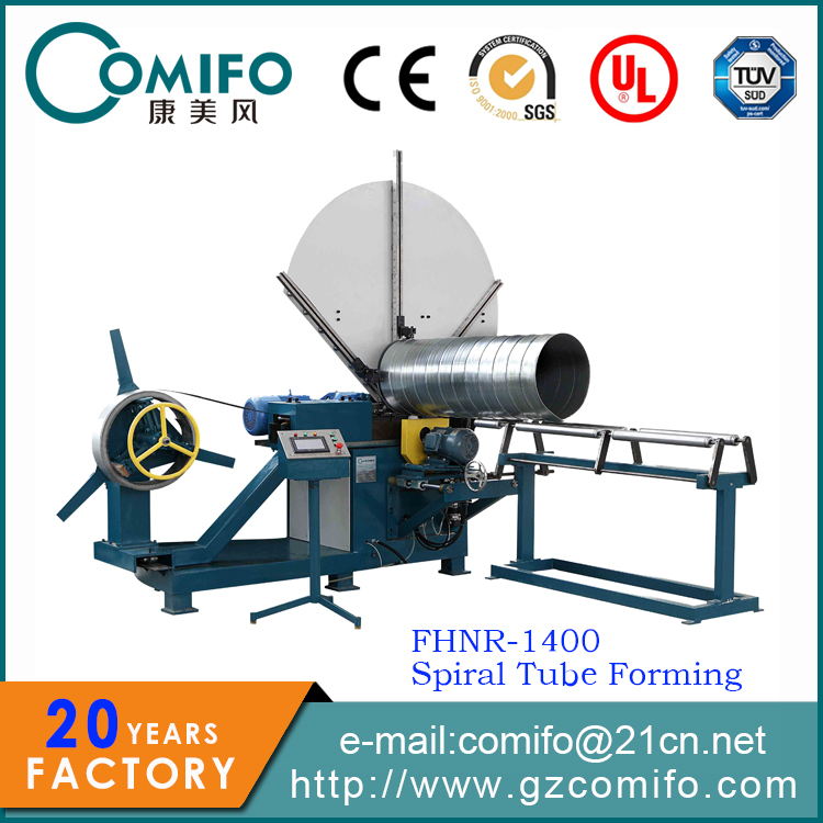 Spiral duct forming machine, spiral tube forming machine