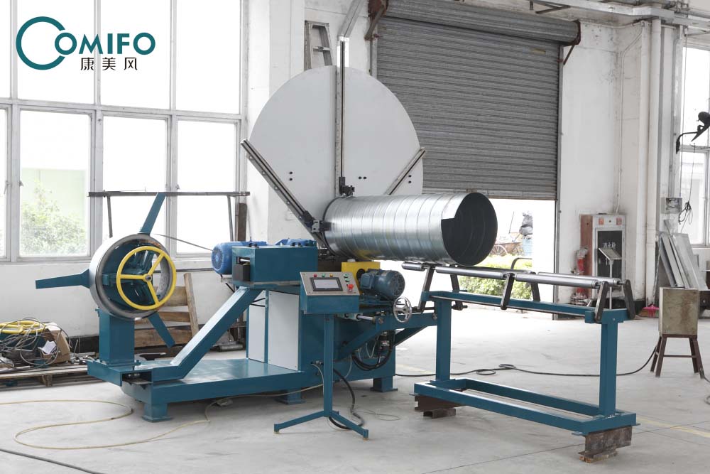 Spiral duct forming machine, spiral tube forming machine
